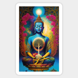 Buddha and the tree of life Sticker